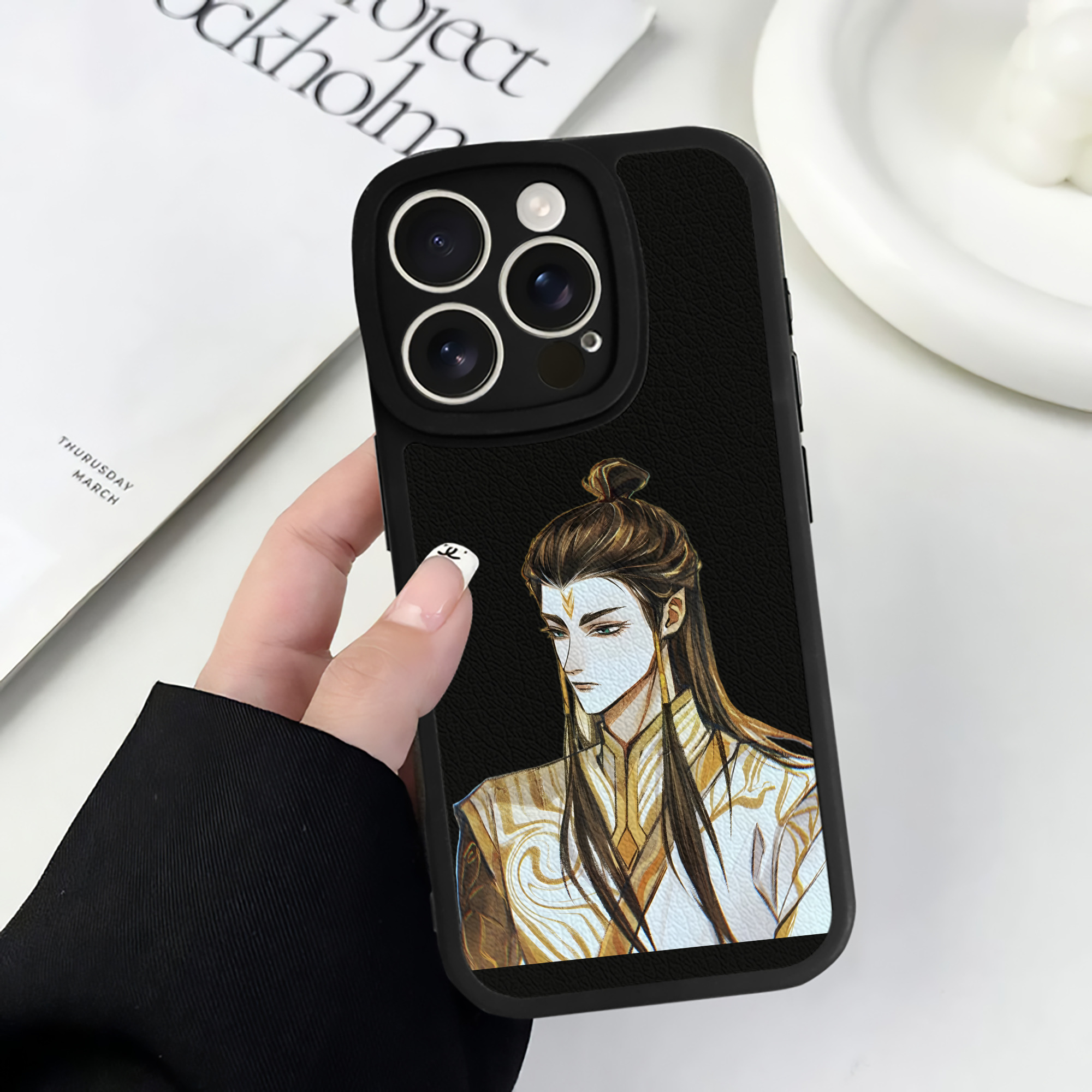 （画像用） Ne Zha 2 ナタ 魔童の大暴れ 【iPhone 16シリーズ対応】シリコンスマホケース（レザー調） 材質：シリコン